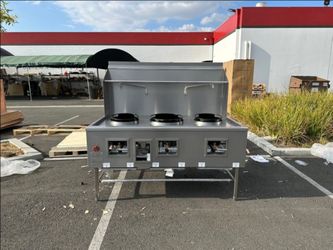 NSF 13+16+13 in 3 hole Chinese Wok Range waterfall TC-W3L1NG