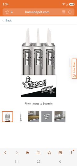 28 oz. Contractor Grade Water-Based Drywall Adhesive (12-Pack)
by

Titebond