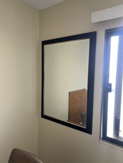 Black Wall Mirror 28x34