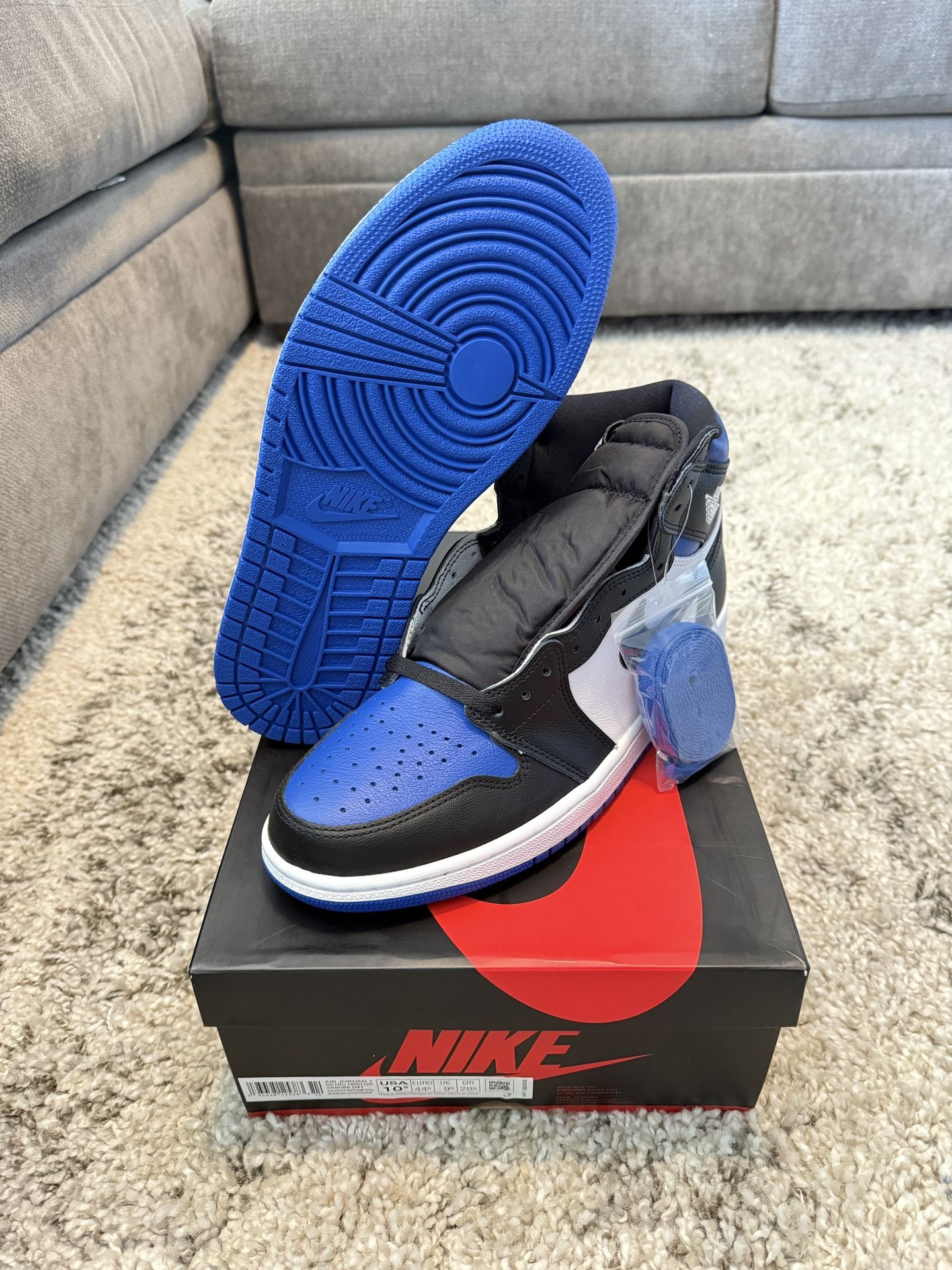 Jordan 1 “Royal Toe” Size 10.5