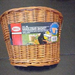 Bell Bicycle Handlebar Basket Wicker 