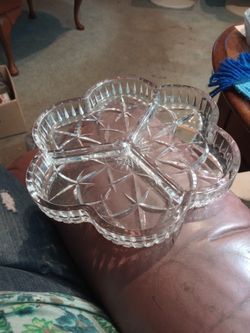  Glass Antique Serving Dish  