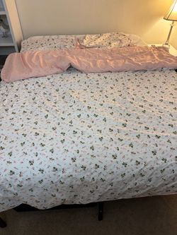 Twin Floral Comforter & Duvet Cover Set