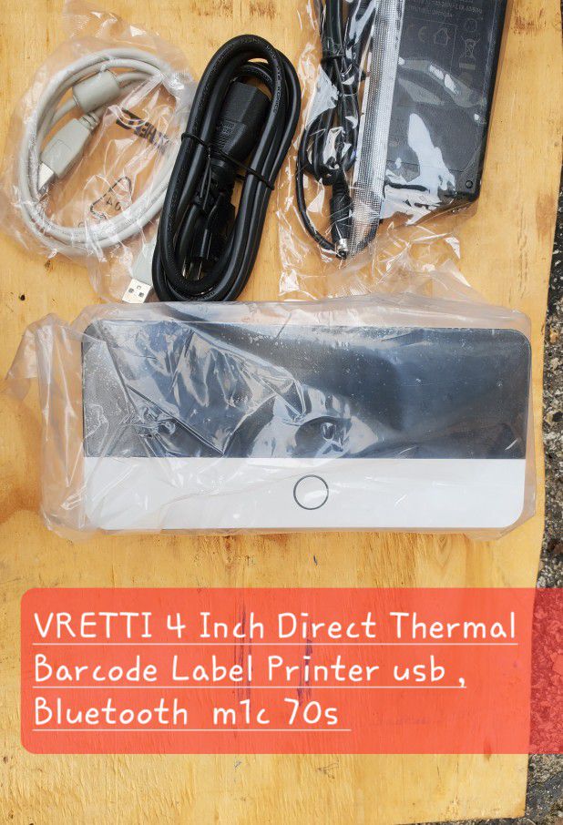 VRETTI 4 Inch Direct Thermal Barcode Label Printer usb , Bluetooth  m1c 70s
