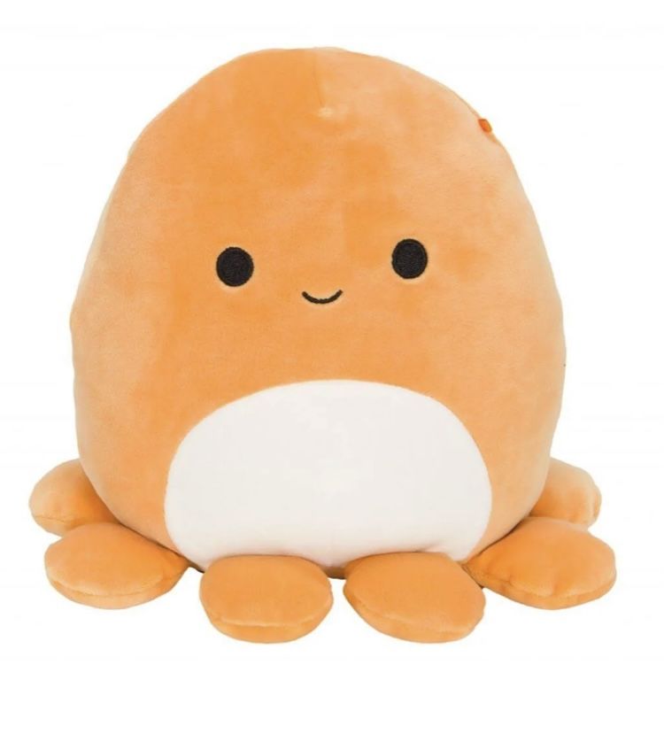 12” Squishy Plush Orange Octopus 