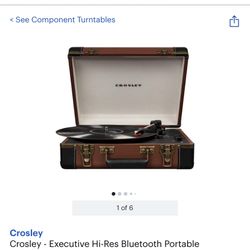 Crosley - Executive Hi-Res Bluetooth Portable Turntable - Brown
