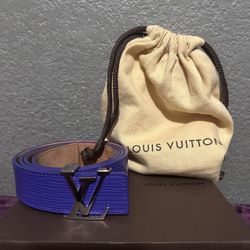 Louis Vuitton Purple Leather Belt