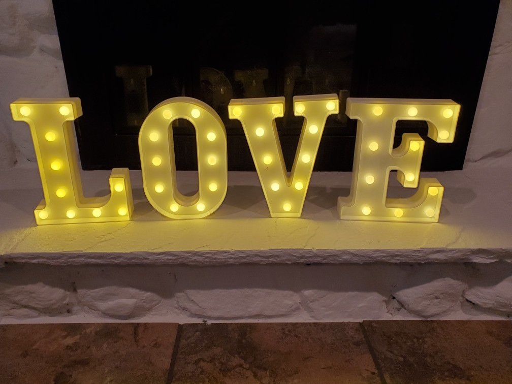 LOVE Lighted Letters