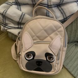 Betsey Johnson Backpack Bag French Bulldog In Pink