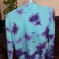 Kids XL Blue And Purple Nike Tye Dye Hoodie 