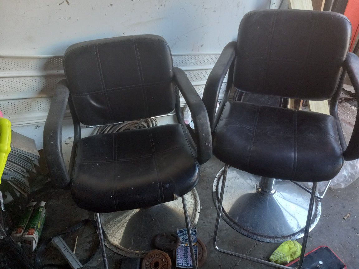 Barber Chairs Use In Far Condition,ready For A Clean Up For Man Cave.