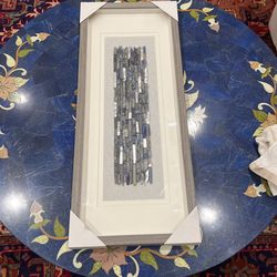 Multi-Color natural shadow box framed stones wall decor