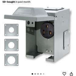50 Amp 6-50R Outdoor Electrical Outlet Box – New (Open Box)