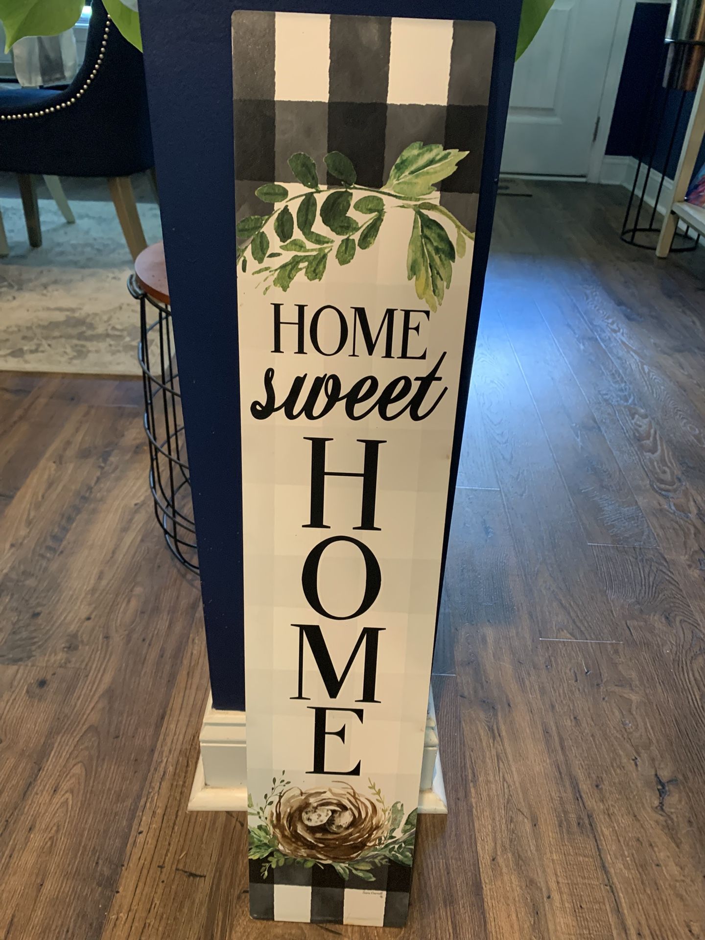 30 Inch Tall Porch Welcome Sign W/ Saying Home Sweet Home, Weather Resistant, Thick Resin Material, Can Be Hung, Leaned On Porch. Great Way To Welcome