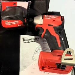 Milwaukee M18 Compact Brushless 1/4" Hex Impact Driver (tool only ) and 25 ft. Magnetic Tape