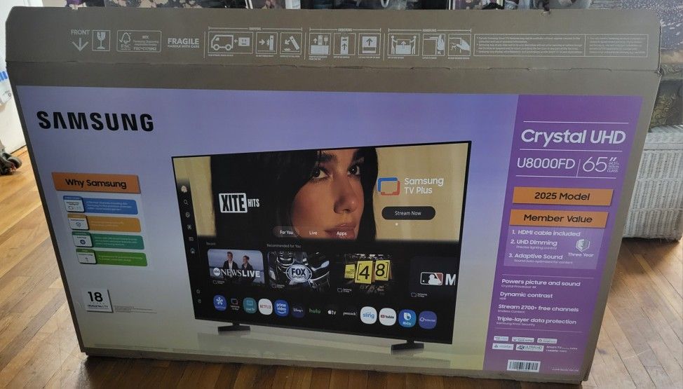 SAMSUNG CRYSTAL UHD 65" (BOX ONLY WITH FOAMS)