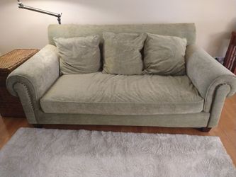 Sofa, Sage color, used in Warrenville