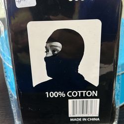 Men’s Ninja Mask Face Mask New 100% Cotton
