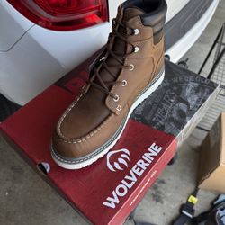 WOLVERINE MEN'S TRADE WEDGE 6" MOC-TOE WORK BOOT SOFT TOE