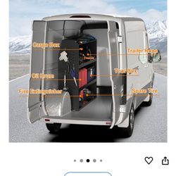 MELIPRON Steel Cargo Van Shelving Storage System Fit for NV200, Transit Connect 2014+, Chevy City Express, Promaster City with S-Shaped Hooks(32" W x 