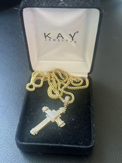 10k Gold Diamond Cross