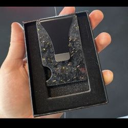 GOLD FLAKE FORGED CARBON WALLET
