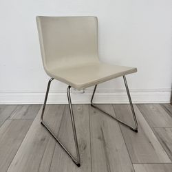 IKEA Leather Chair Cream White Bernhard/Volfgang