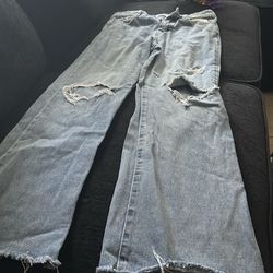 Faded baggy jeans