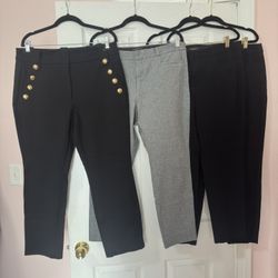Size 14 Dress Pants Banana Republic & White House Black Market Work Wear Casual Women’s Clothing Slacks WHBM