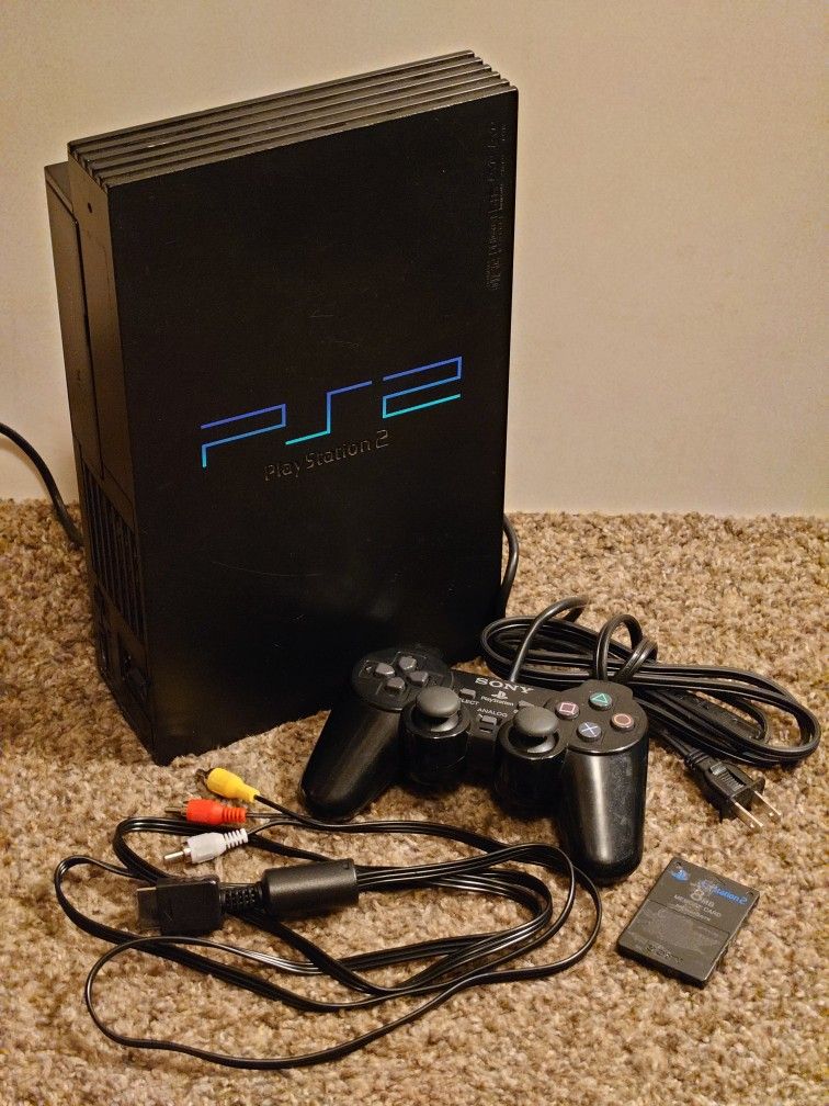 Playstation 2 PS2 (Fat Model) w/ Hook ups (OBO)