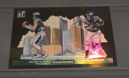 2024 Panini Donruss Jalen Hurts/Saquon Barkley Dual Downtown SSSP!!!