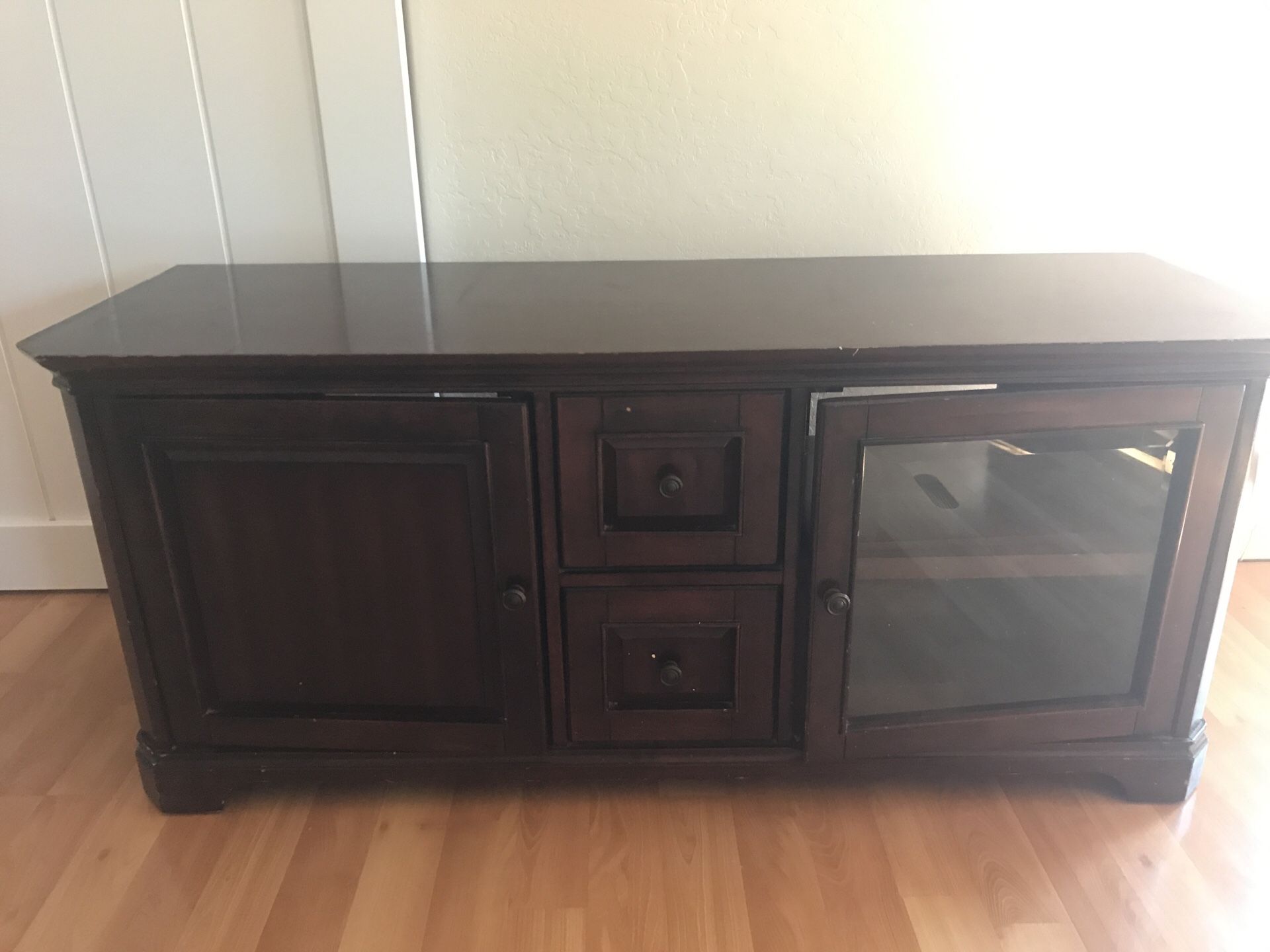 Costco solid wood tv stand media center