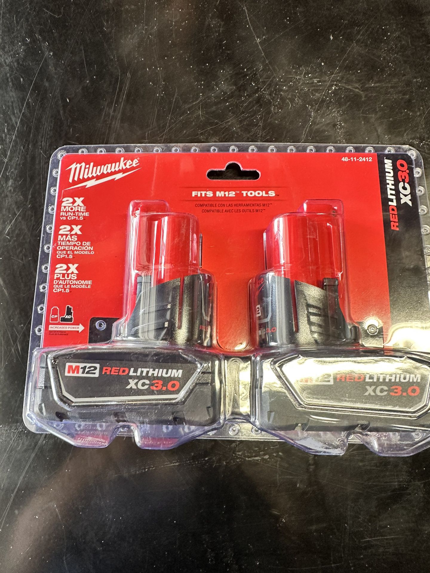 Milwaukee Battery Pack Of Two XC3.0 New