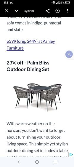 5piece Palm Bliss Patio set
