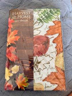 Harvest at Home Fabric Tablecloth 60x84