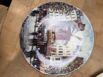 D'Arceau Limoges Plate Moulin Rouge