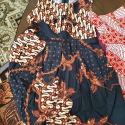 Girl's Indonesian Batik Dresses (4 Small 1 Xl)