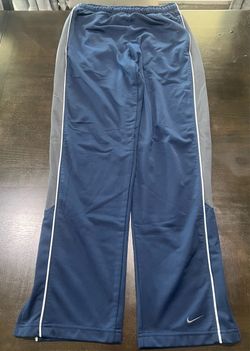 Nike Vintage Men's Navy Blue/Gray Track Pants L