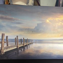 X Large Beach Scene Wall Art