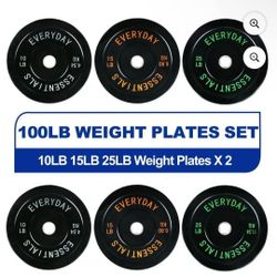 100lb New Bumper Plate Set