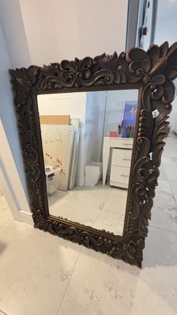 **Large Resin Beveled Mirror**