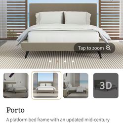 New In Box Saatva Porto Queen Bed Frame 