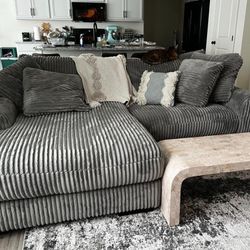 New/ Gray Sofa Chaise,  Seccional, Couch, Sectional 