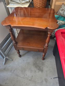 Davis Cabinet Company Wood Side Table