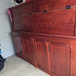 220 Gallon Mahogany Cherrywood Canopy And Stand Only 