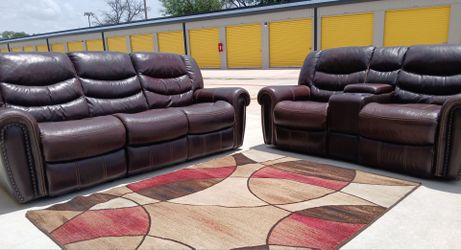 ✨️🚨Nailhead Leather Recliners Set ✨️