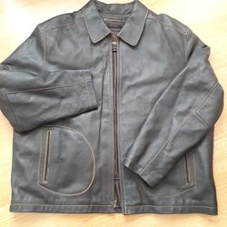 Men Leather Jacket 2XL