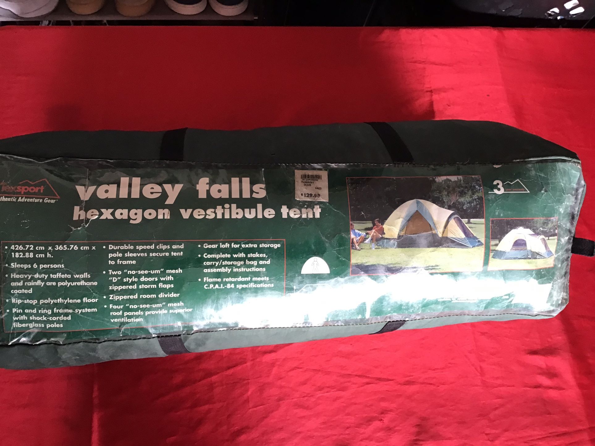 Valley Falls 14 X 12 Hexagon Vestibule Tent (5 People) 