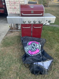 Outdoor Four Burner Propane Grill With Side Burner