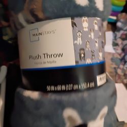 Mainstay Plush Throw M A N T A  D E  F E L P I L L A New New Blanket